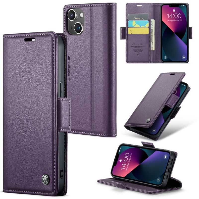 Pouzdro na iPhone 15 CASEME Smooth fialové