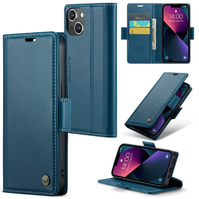 Pouzdro na iPhone 15 CASEME Smooth modré