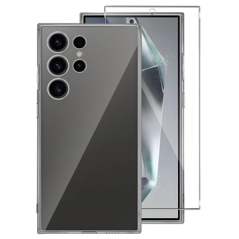 Set tvrzeného skla a gumového krytu na Samsung Galaxy S24 Ultra