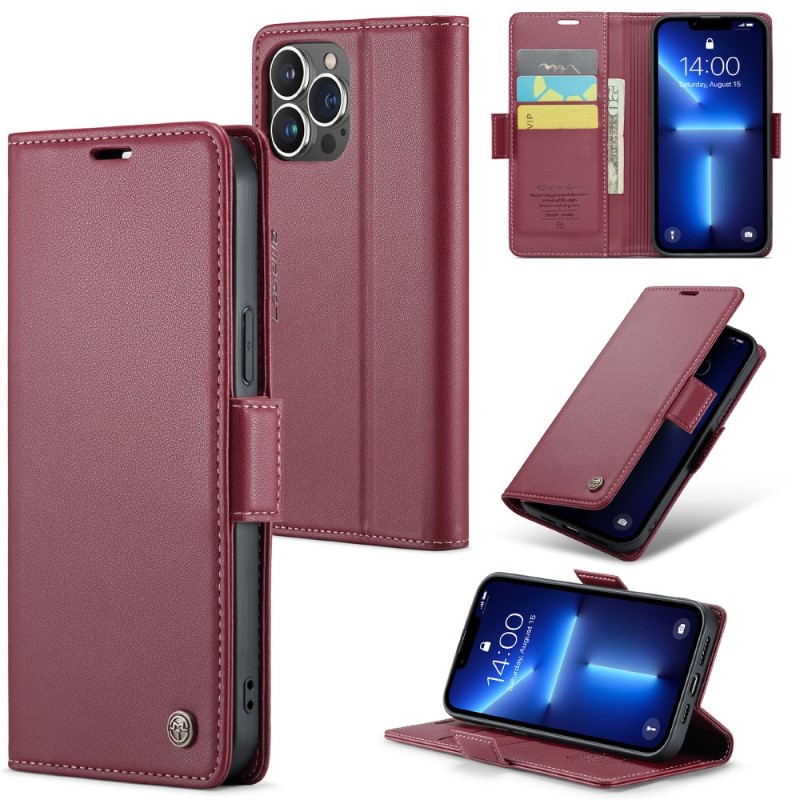 Pouzdro na iPhone 13 Pro CASEME smooth červené