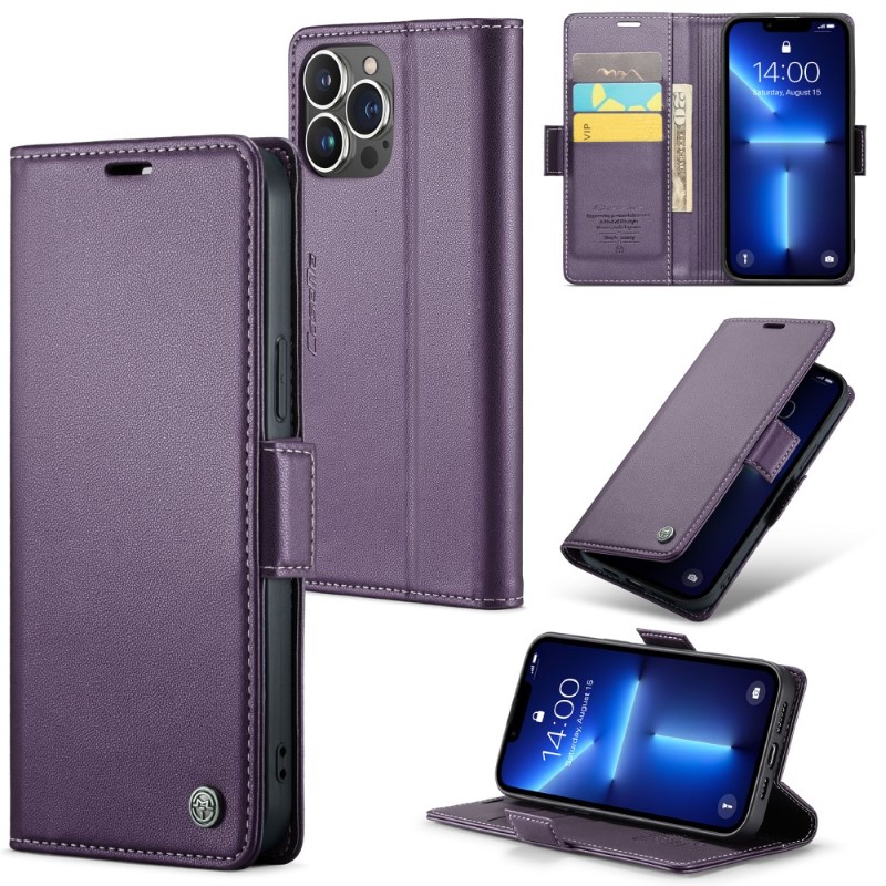 Pouzdro na iPhone 13 Pro CASEME smooth fialové