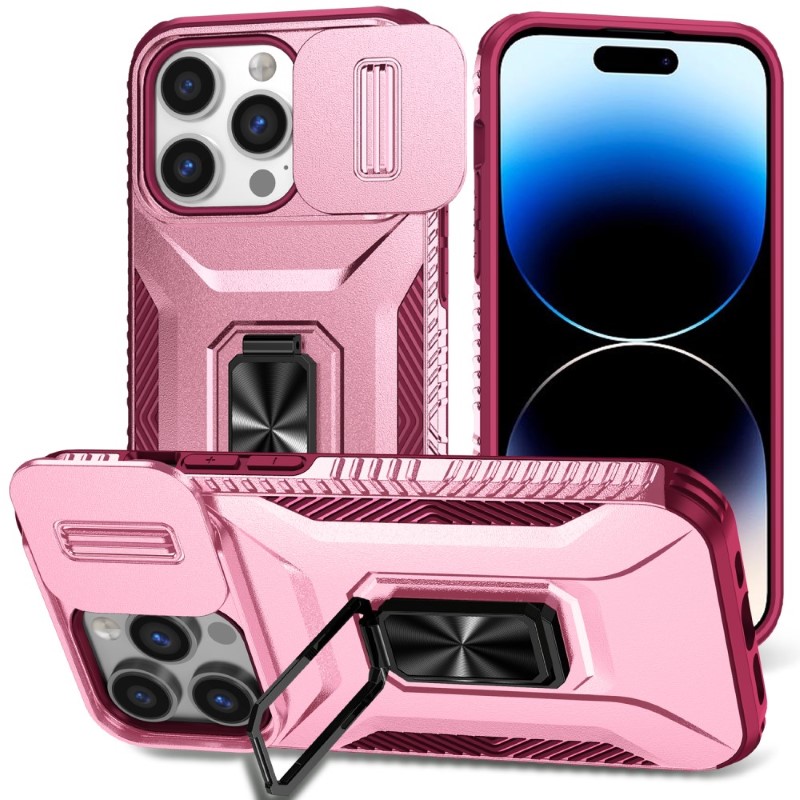 Kryt na iPhone 13 Pro odolný s krytkou na fotoaparát vínový