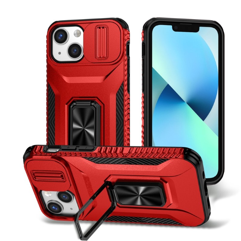 Kryt na iPhone 12 Mini odolný s krytkou na fotoaparát červený