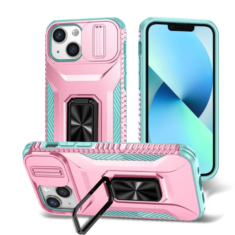 Kryt na iPhone 12 Mini odolný s krytkou na fotoaparát růžový