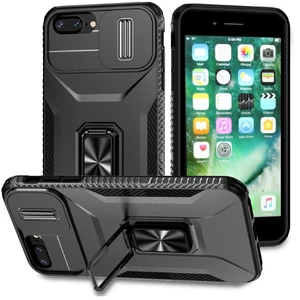 Kryt na iPhone 7 Plus / 8 Plus odolný s krytkou na fotoaparát černý