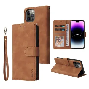 Pouzdro na iPhone 15 Pro Max ZZXX světle hnědé