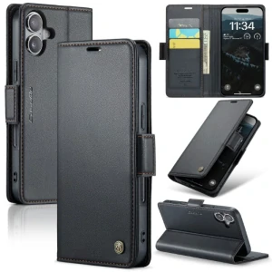Pouzdro na iPhone 16 CASEME Smooth černé