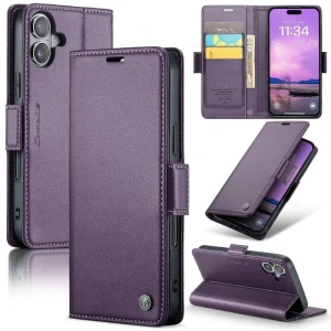 Pouzdro na iPhone 16 CASEME Smooth fialové
