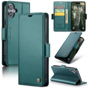 Pouzdro na iPhone 16 CASEME Smooth zelené