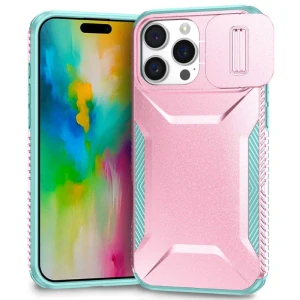 Kryt na iPhone 16 Pro s krytkou na fotoaparát růžový