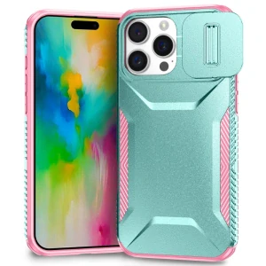 Kryt na iPhone 16 Pro s krytkou na fotoaparát světle modrý