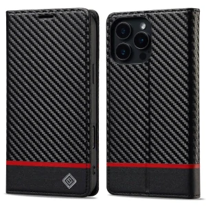 Pouzdro pro iPhone 16 Pro LC.IMEEKE Carbon Horizontal