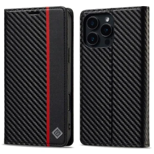 Pouzdro pro iPhone 16 Pro LC.IMEEKE Carbon Vertical