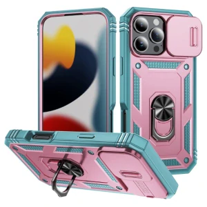 Kryt na iPhone 16 Pro Max odolný s krytkou na fotoaparát růžový