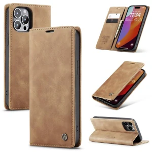 Pouzdro CASEME pro iPhone 16 Pro Max světle hnědé