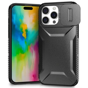 Kryt na iPhone 16 Pro Max s krytkou na fotoaparát černý