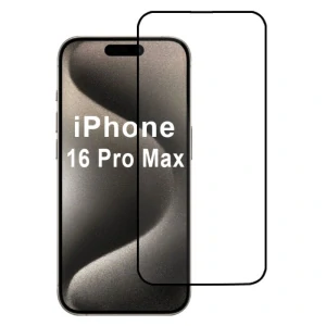 Tvrzené sklo na iPhone 16 Pro Max- 2.5D černé