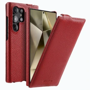 Pouzdro kožené Melkco flipové na Samsung Galaxy S24 Ultra červené
