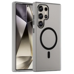 Kryt na Samsung Galaxy S24 Ultra gumový Magnetic  (podpora MagSafe)  černý