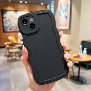 Kryt na iPhone 15 gumový Vlna černý
