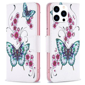 Pouzdro pro iPhone 15 Pro Motýl bílé
