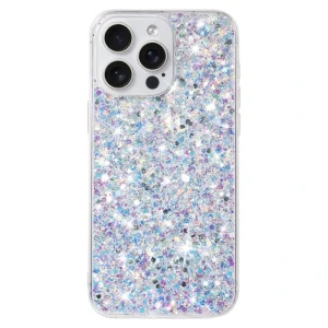 Kryt na iPhone 15 Pro třpytivý stříbrný