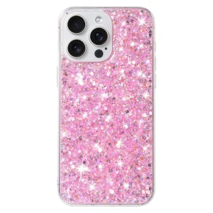 Kryt na iPhone 15 Pro třpytivý růžový