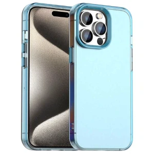 Kryt na iPhone 15 Pro gumový Matte modrý