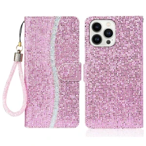 Pouzdro pro iPhone 15 Pro Glitter růžové