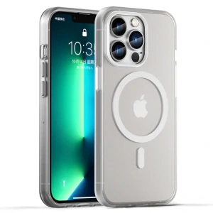 Kryt na iPhone 13 Pro gumový Candy (podpora MagSafe) bílý