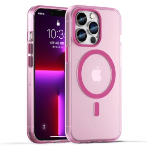 Kryt na iPhone 13 Pro gumový Candy (podpora MagSafe) růžový