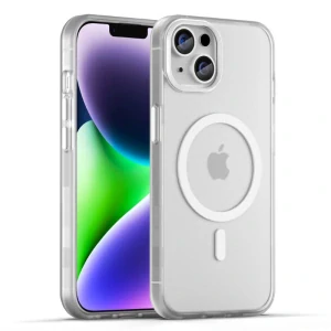 Kryt na iPhone 14 gumový Candy (podpora MagSafe) bílý