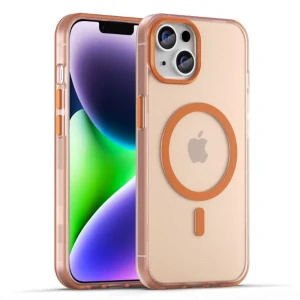 Kryt na iPhone 14 gumový Candy (podpora MagSafe) oranžový