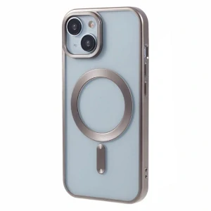 Kryt na iPhone 14 gumový s podporou MagSafe šedý