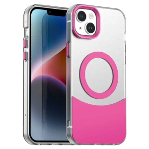 Kryt na iPhone 14 Split s podporou Magsafe růžový