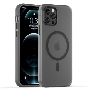 Kryt na iPhone 12 / 12 Pro gumový Candy (podpora MagSafe) černý