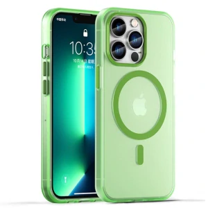 Kryt na iPhone 13 Pro Max gumový Candy (podpora MagSafe) zelený