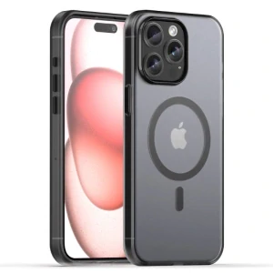Kryt na iPhone 15 Pro Max gumový Candy (podpora MagSafe) černý