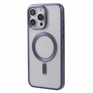 Kryt na iPhone 15 Pro Max gumový s podporou MagSafe fialový