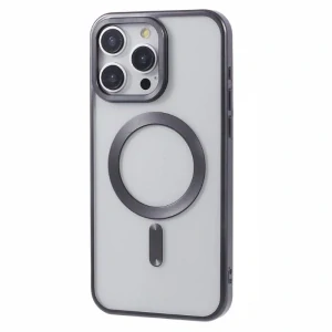 Kryt na iPhone 15 Pro Max gumový s podporou MagSafe černý