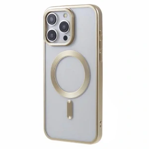 Kryt na iPhone 15 Pro Max gumový s podporou MagSafe zlatý