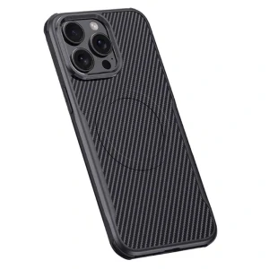 Kryt na iPhone 15 Pro Max Carbon s podporou Magsafe černý