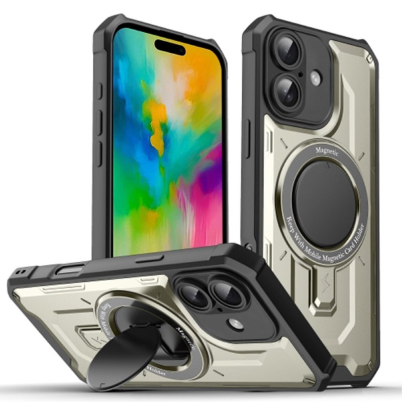 Kryt na iPhone 16 odolný s podporou Magsafe titanium šedý