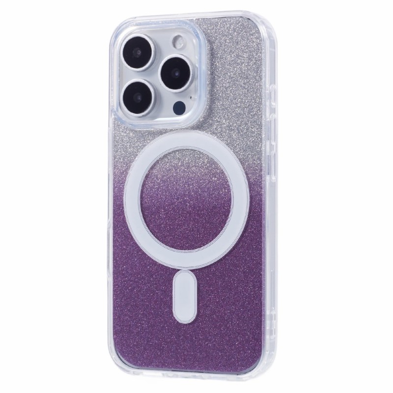Kryt na iPhone 16 Pro Glitter s podporou MAGSAFE fialový