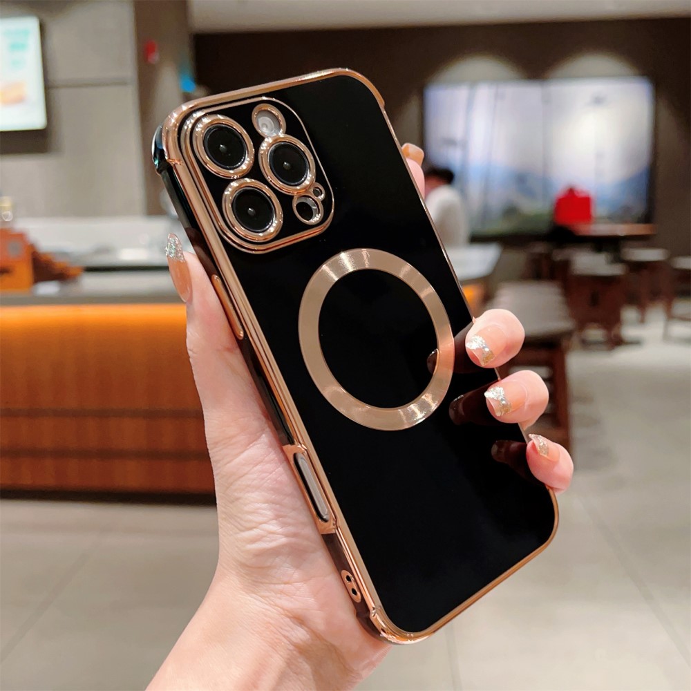 Kryt na iPhone 16 Pro Luxury s podporou MAGSAFE černý