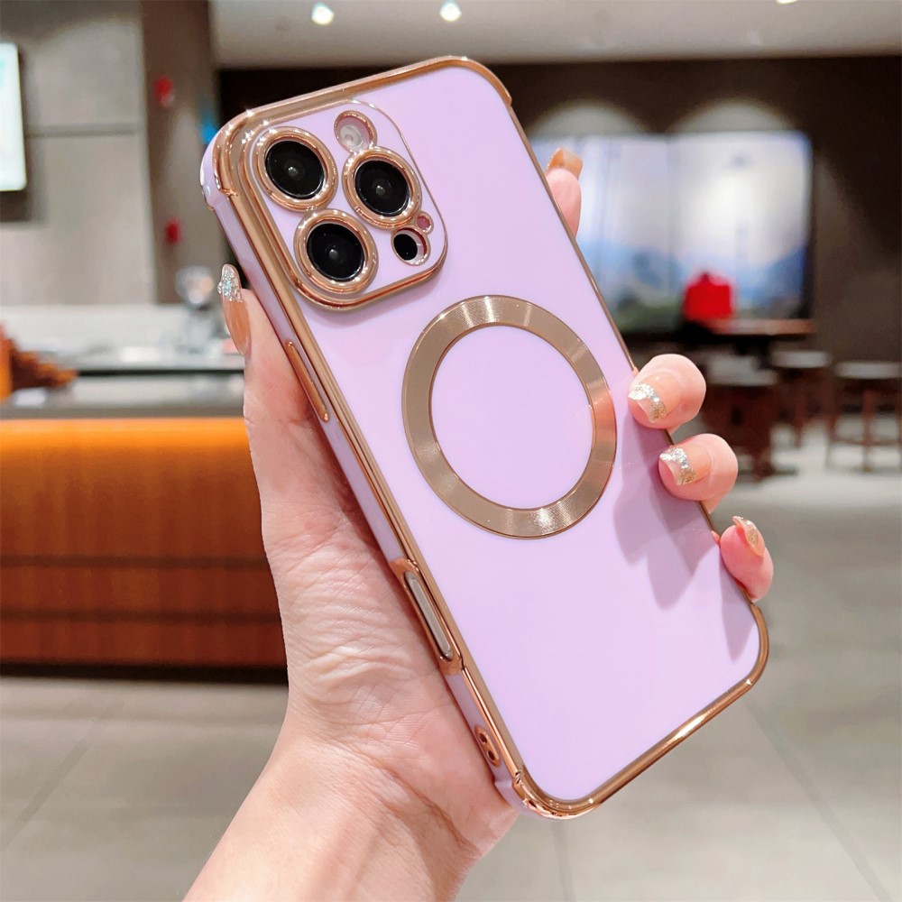 Kryt na iPhone 16 Pro Luxury s podporou MAGSAFE světle fialový