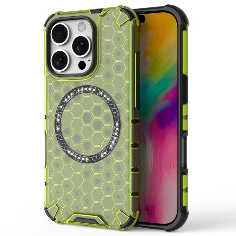 Kryt na iPhone 16 Pro Max odolný Honeycomb s podporou Magsafe zelený