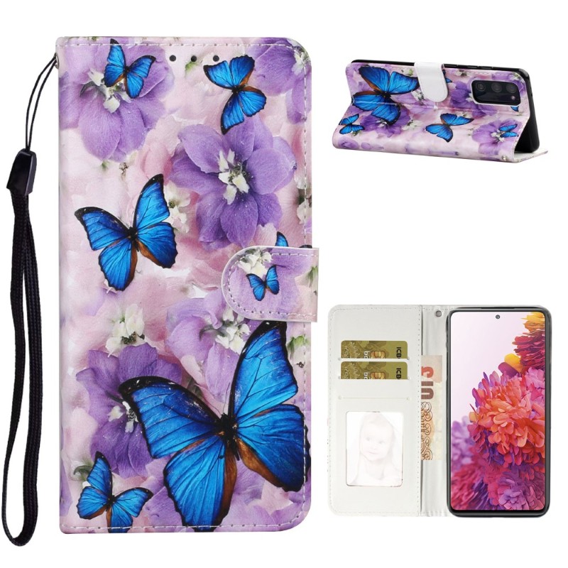 Pouzdro na Samsung Galaxy S20 Motýl fialové