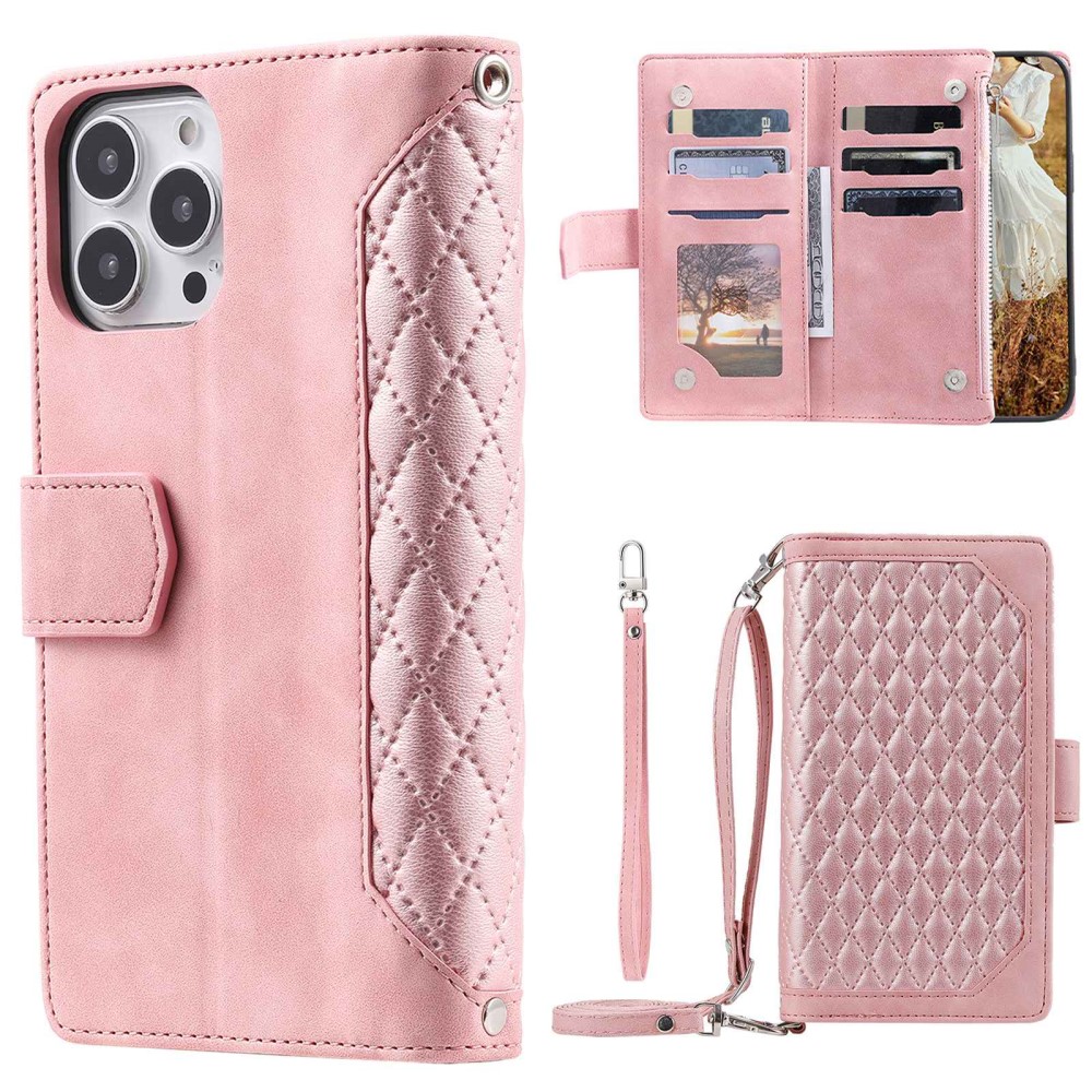Pouzdro pro iPhone 14 Pro Max Luxury Double Layer růžové