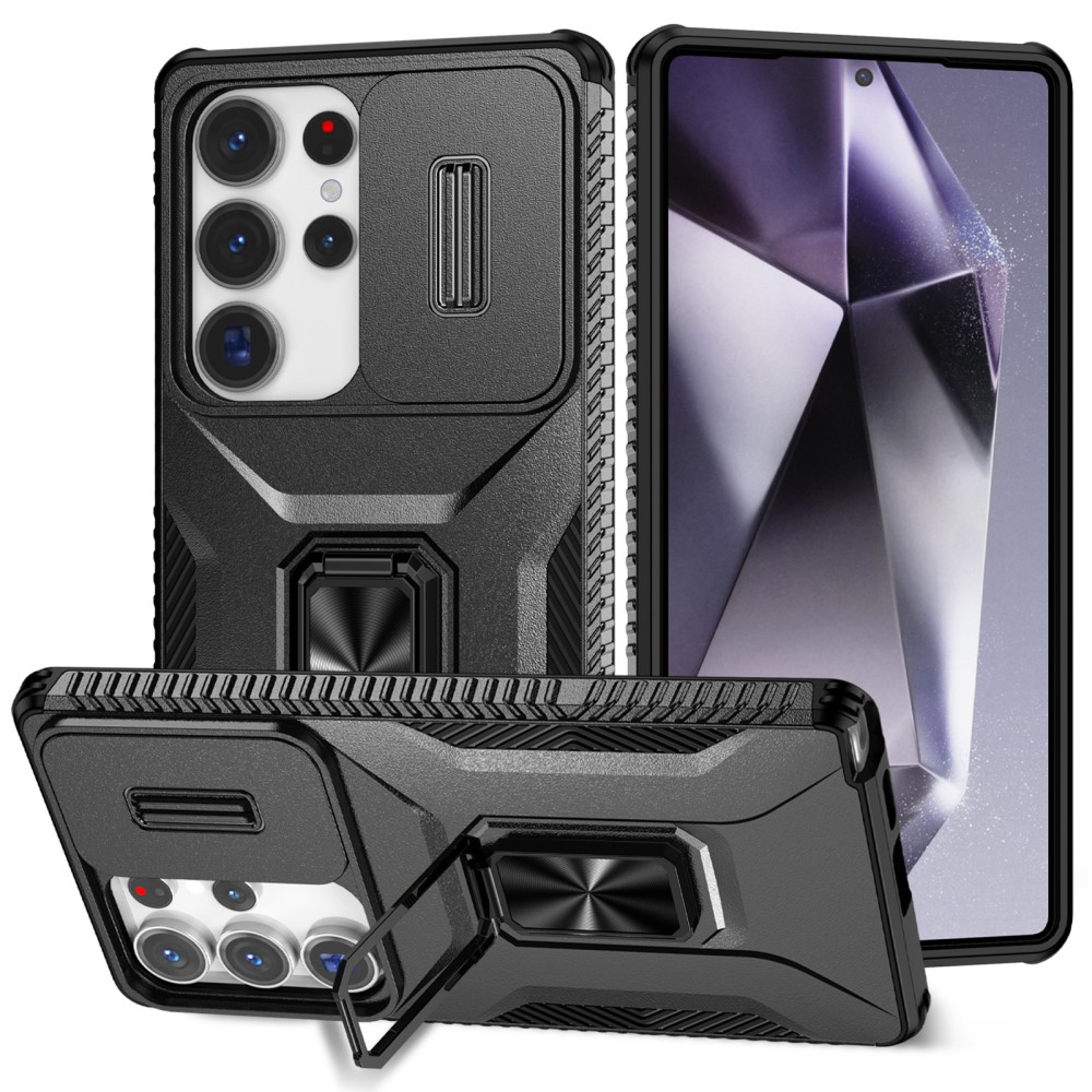 Kryt na Samsung Galaxy S25 Ultra odolný s krytkou na fotoaparát černý